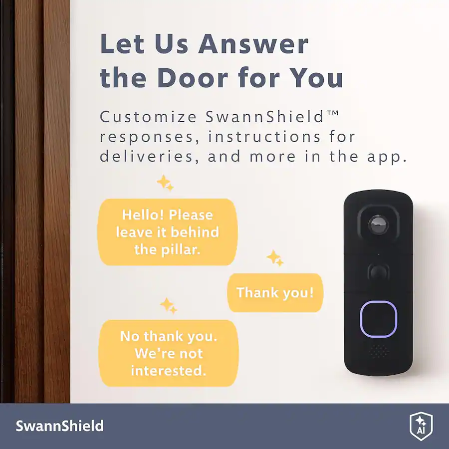 Swann EVO HD Wi Fi Video Doorbell: Wired or wire free, motion