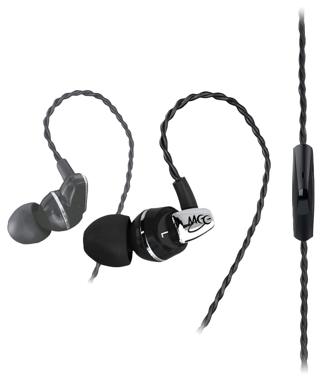 Front. MEE audio - A151P Balanced Armature Earbud Headphones - Black.