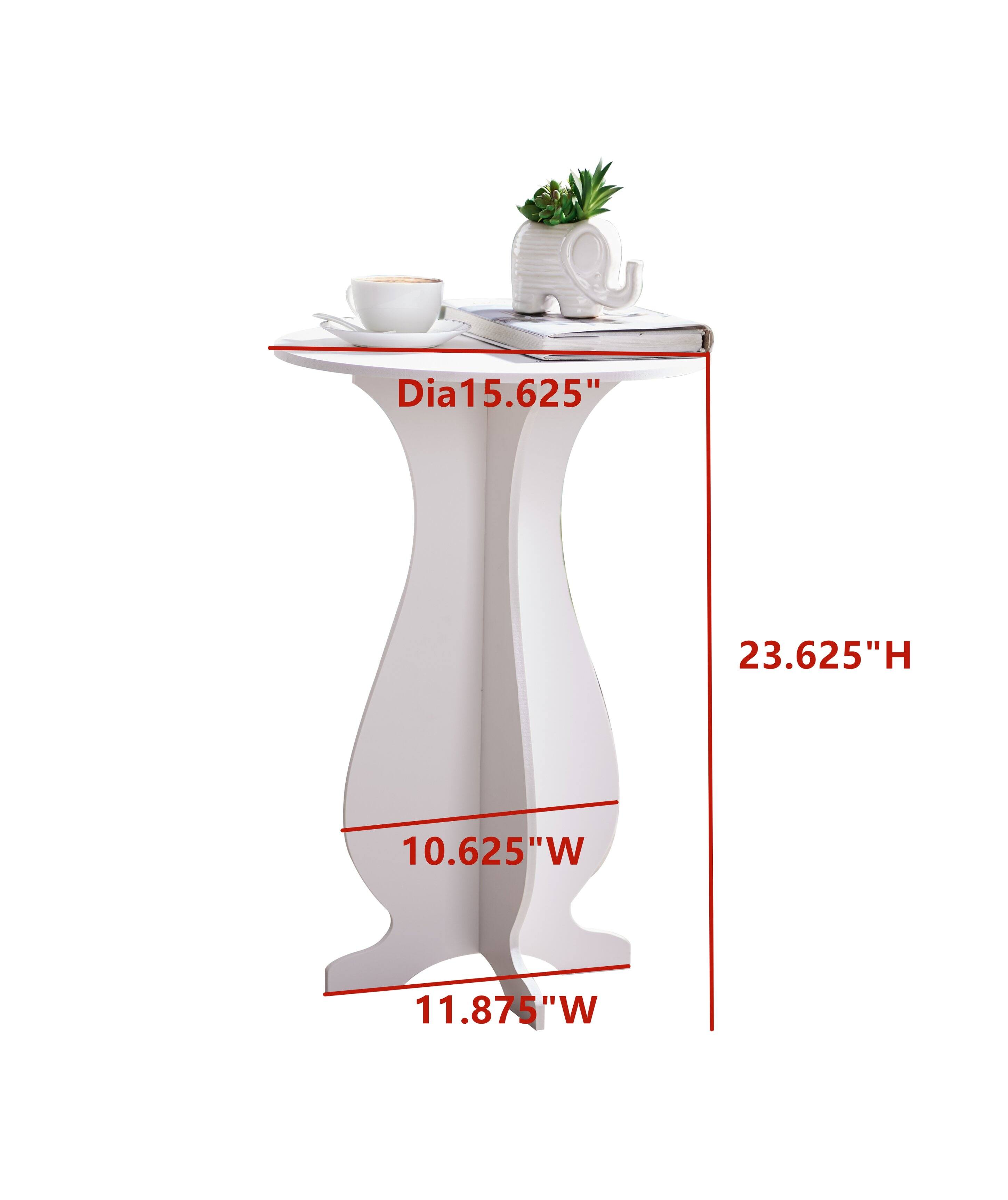 Dia 15.625"  
23.625"H  
10.625"W  
11.875"W