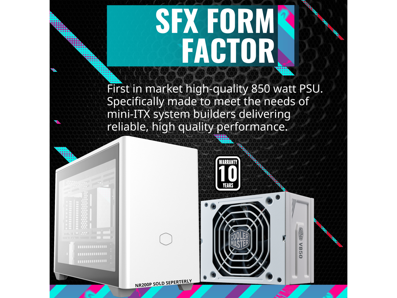 Cooler Master V850 SFX Gold White, 850W, 80+ Gold, Modular, Quiet