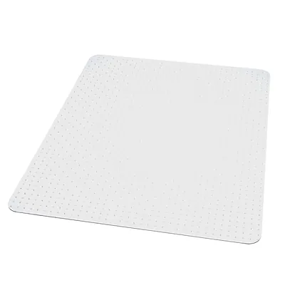 Front. ES Robbins - ES Robbins Natural Origins Carpet Chair Mat, 46" x 60'', Low-Pile, Clear (ESR141052) - Clear.