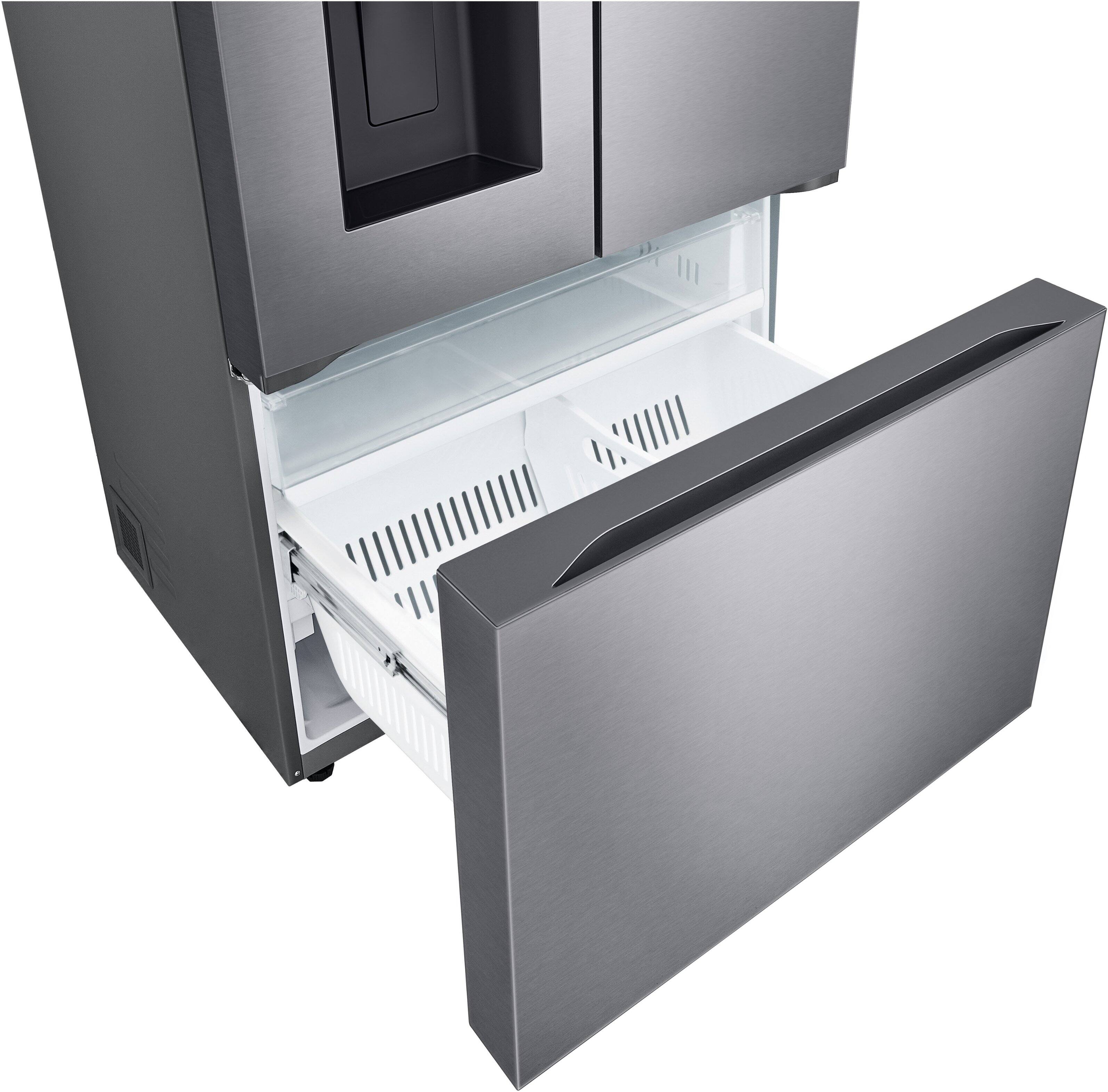 Alt View 20. LG - Counter-Depth MAX 25.5 Cu. Ft. French Door Smart Refrigerator with Ice Plus - PrintProof Noble Steel.