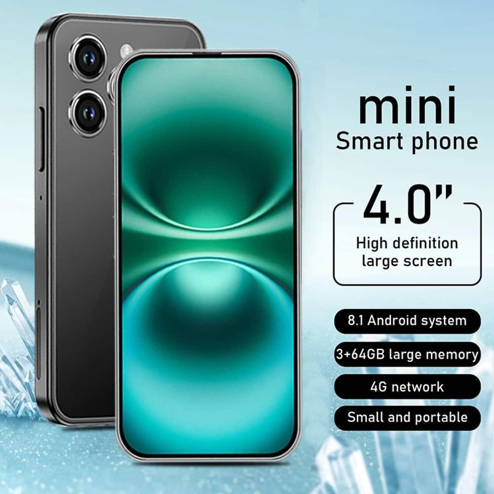 Loheer - Mini Smartphone Small Unlocked Student Phone with Educational Apps Dual SIM - Classic Black