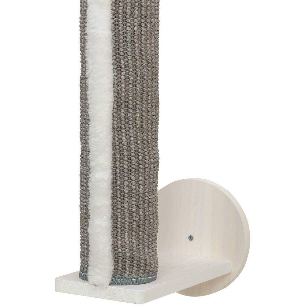 Alt View 1. TRIXIE - Wall Set 1 Wall Mounted Sisal Cat Scratching Post with Ledge - White/Gray.
