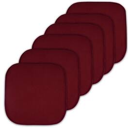 Sweet Home Collection - Honeycomb Memory Foam No Slip Back 16" x 16" Chair Pad Cushion, 6-Pack - Wine