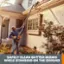 Safely clean gutter debris while standing on the ground.
