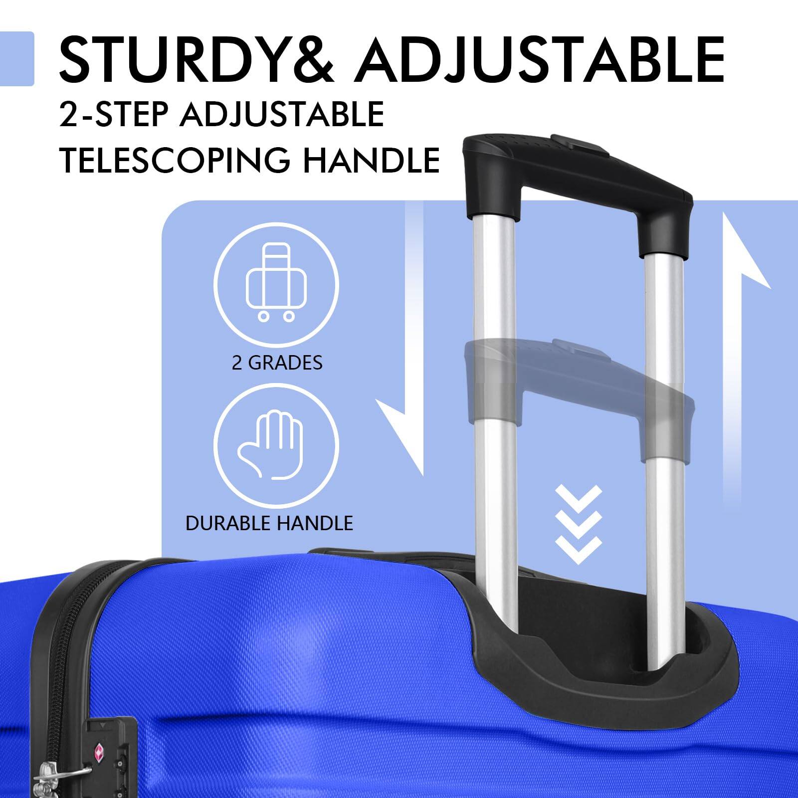 STURDY & ADJUSTABLE  
2-STEP ADJUSTABLE TELESCOPING HANDLE  
2 GRADES  
DURABLE HANDLE