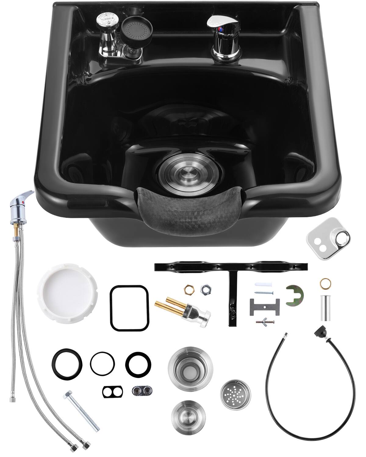 Shampoo Bowl, ABS Plastic Shampoo Sink for Salons and Home, Easy to Clean and Install Salon Shampoo Bowls