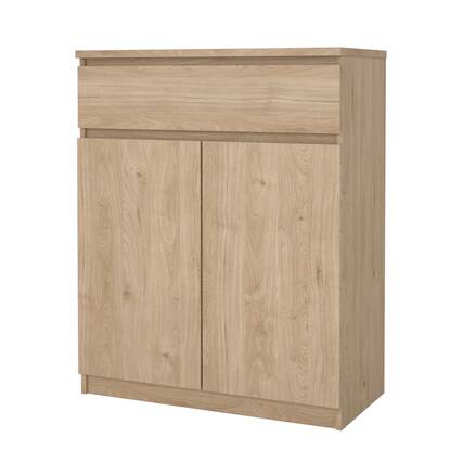 Front. Tvilum - Scottsdale 1 Drawer, 2 Door Sideboard, Jackson Hickory - Brown.