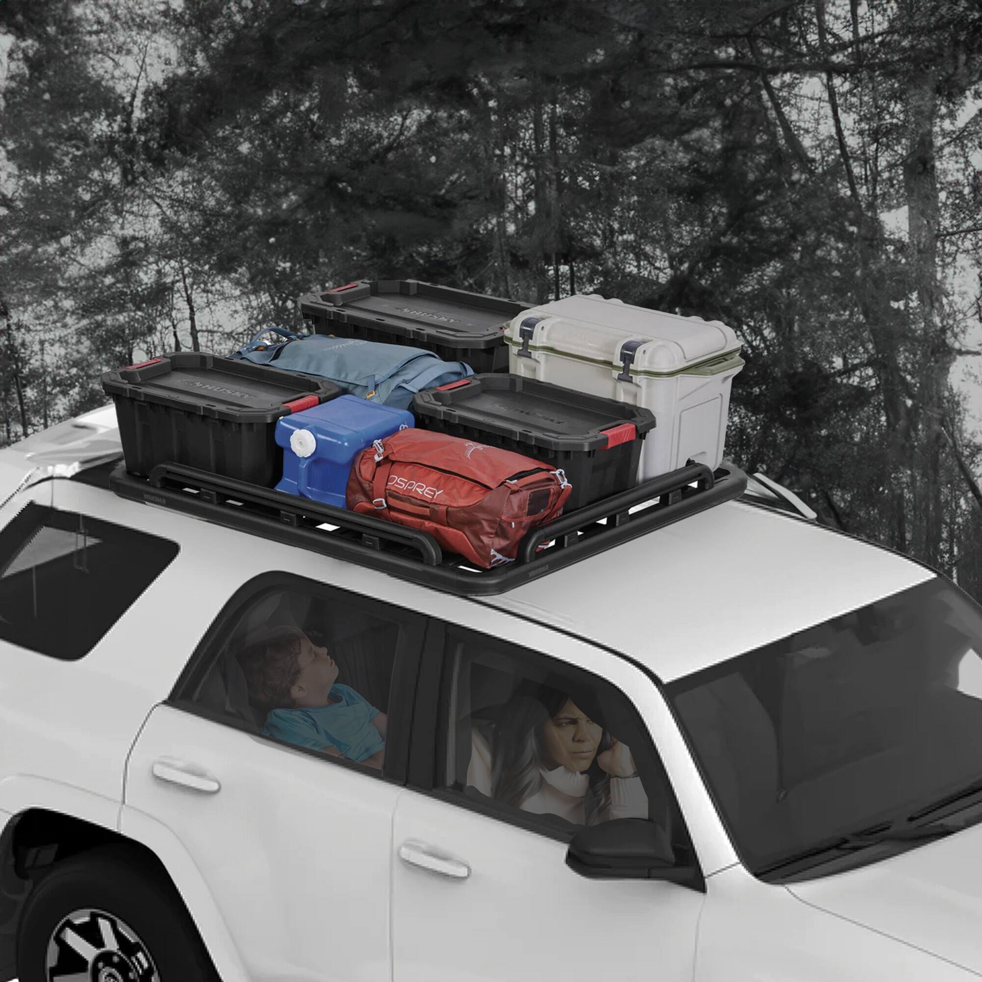 Alt View 8. Yakima - YAKIMA 55 by 49 Inch LockNLoad Perimeter Raised Rail Kit for Roof Rack, 4 Rails - Black.