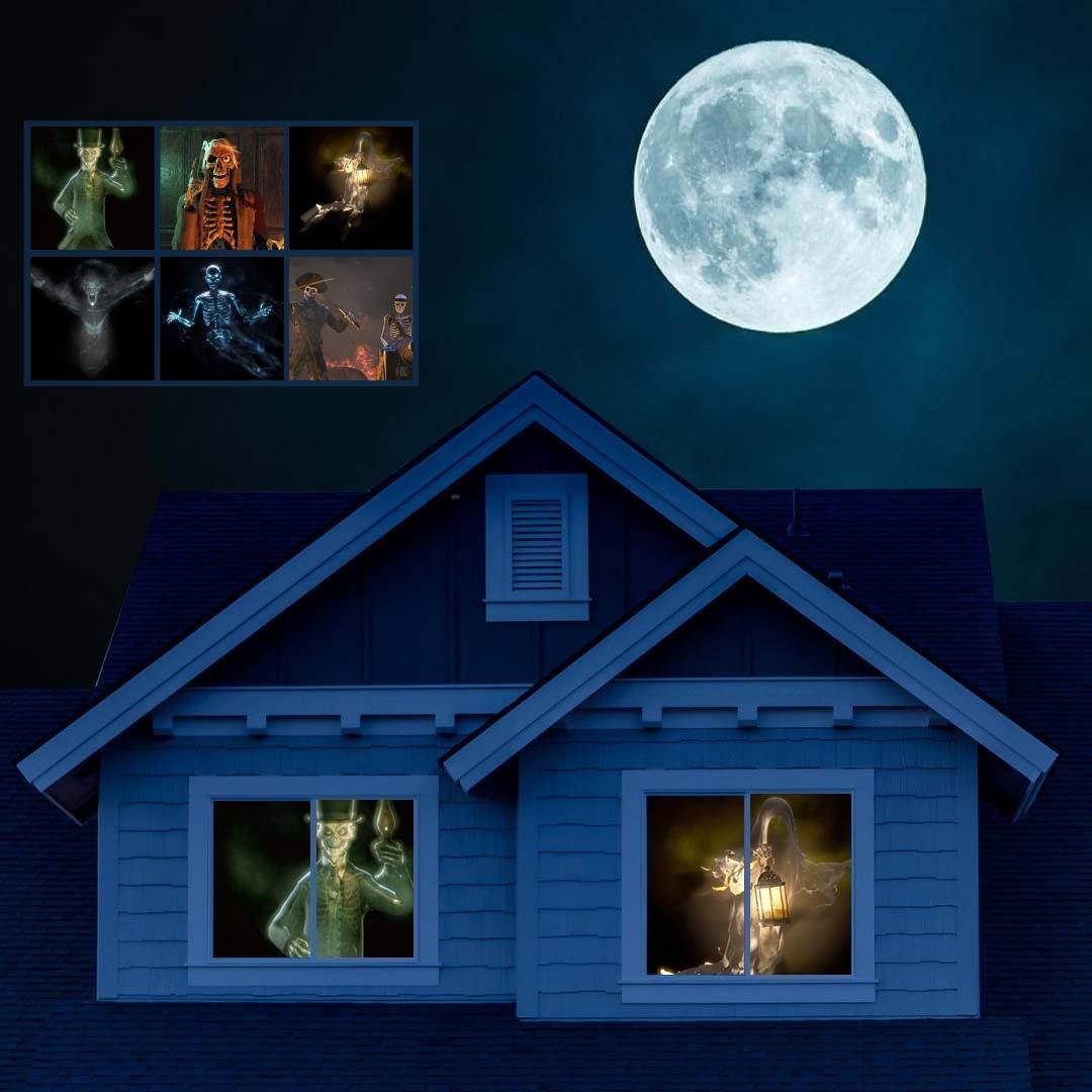 Alt View 12. AAXA - Aaxa Hp3 Halloween Special Fx Projector For Haunted Windows, Auto-start, 8 Halloween Movies Preloaded - Orange/Black.