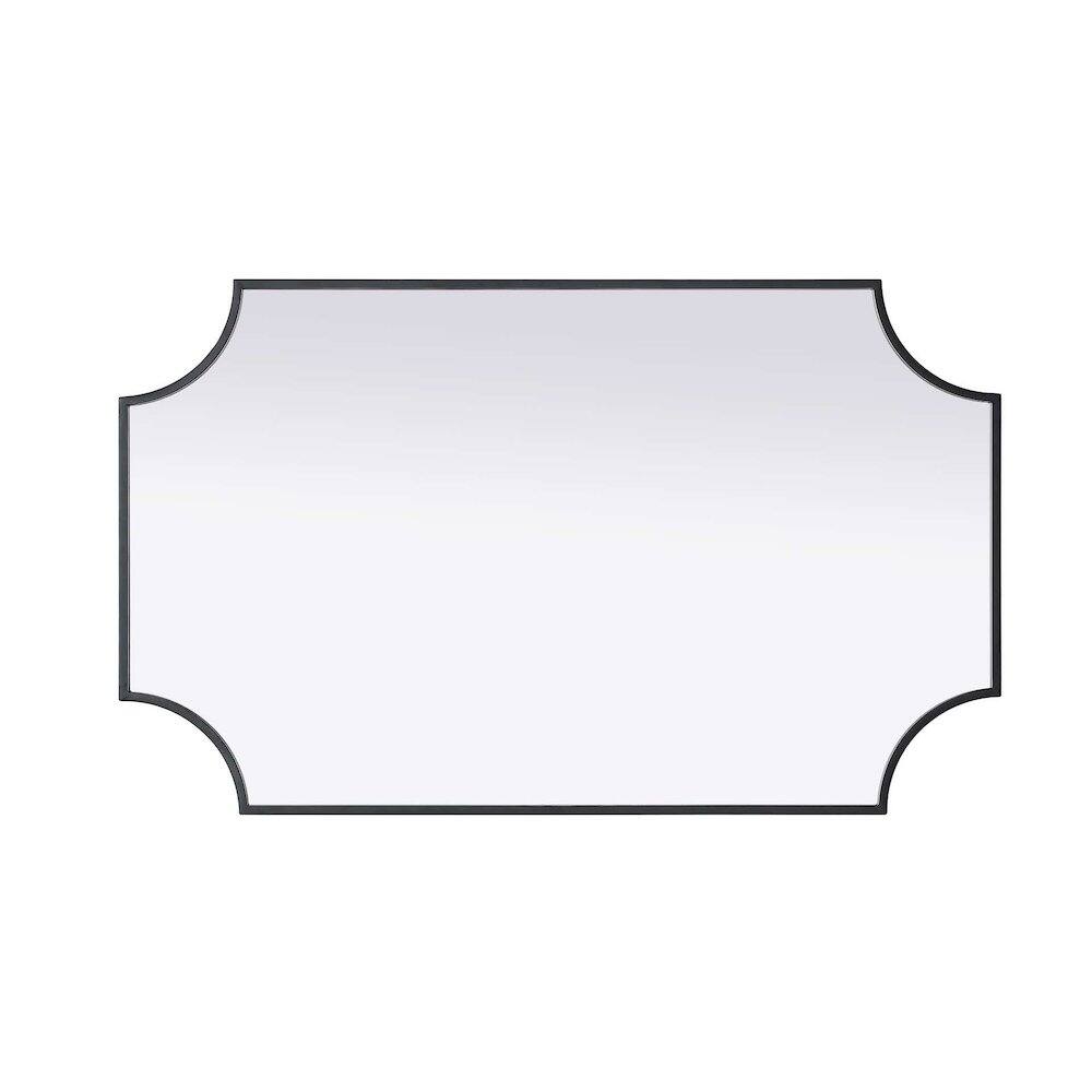 Alt View 2. Elegant Kitchen and Bath - Notched Metal Mirror 22x36 inch in Black - Black.