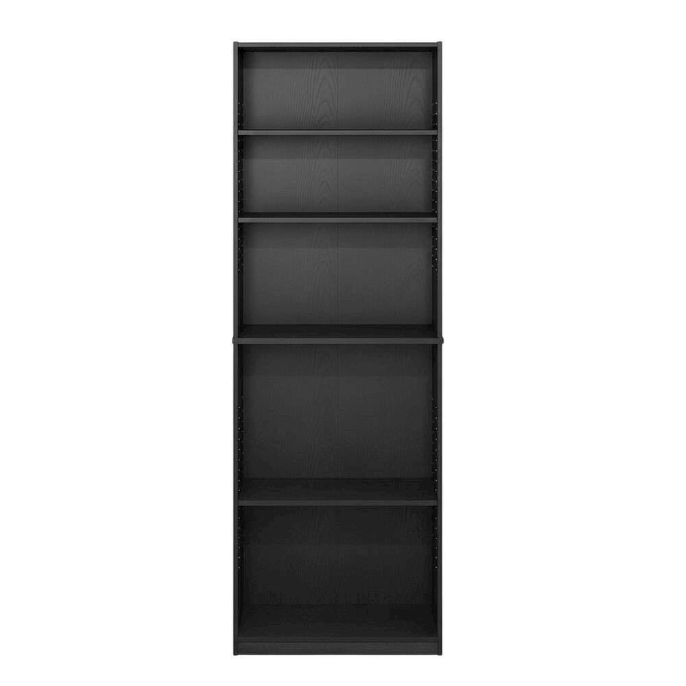 Back. FurniFact - Bookcase with Engineered Wood Finish and Open Shelving for Home Storage - Blackwood.