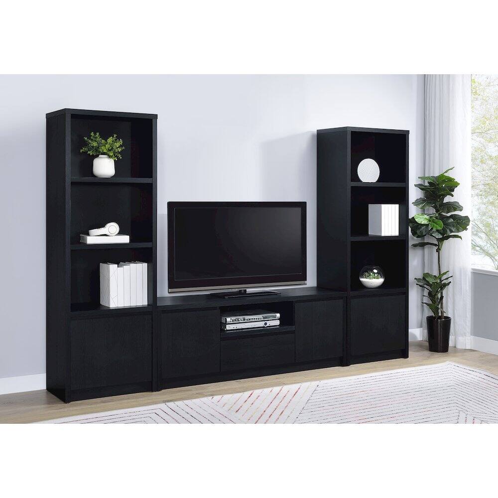 Alt View 4. Coaster Co. of America - Winfield 60-inch 2-door TV Stand Media Console Black - Black.