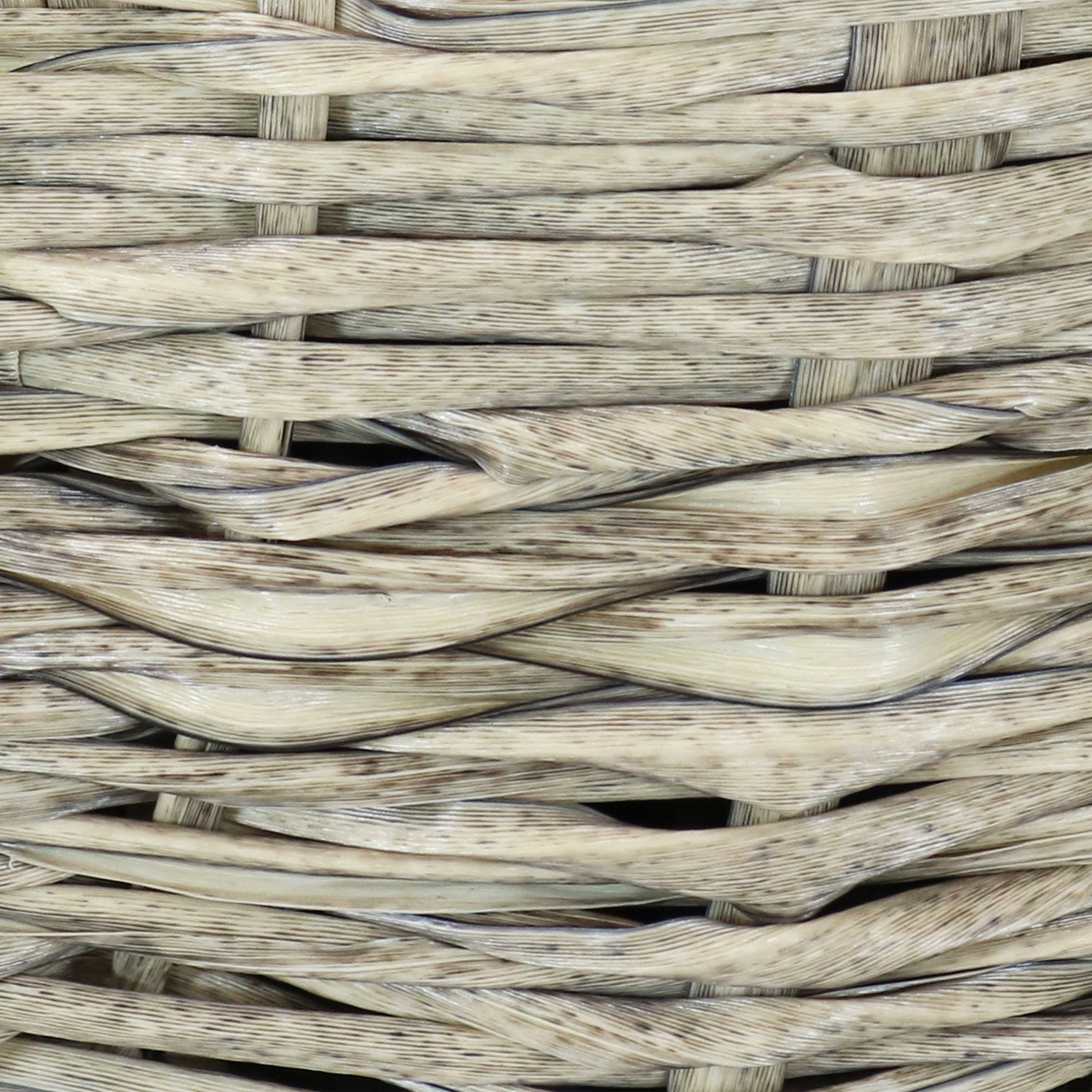 Alt View 5. Sunnydaze - Polyrattan Hanging Over-the-Rail Tri-Planter and Liner - Frost.