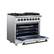 Alt View 9. Forno Appliances - Massimo 5.36 Cu. Ft. Freestanding Dual Fuel True Convection Range with Air Fryer Basket - White.