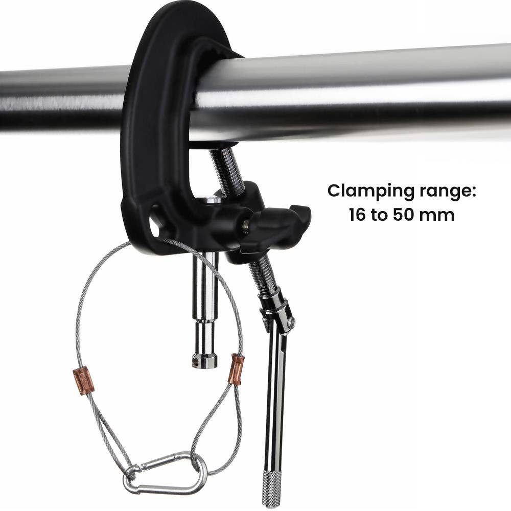 Clamping range: 16 to 50 mm