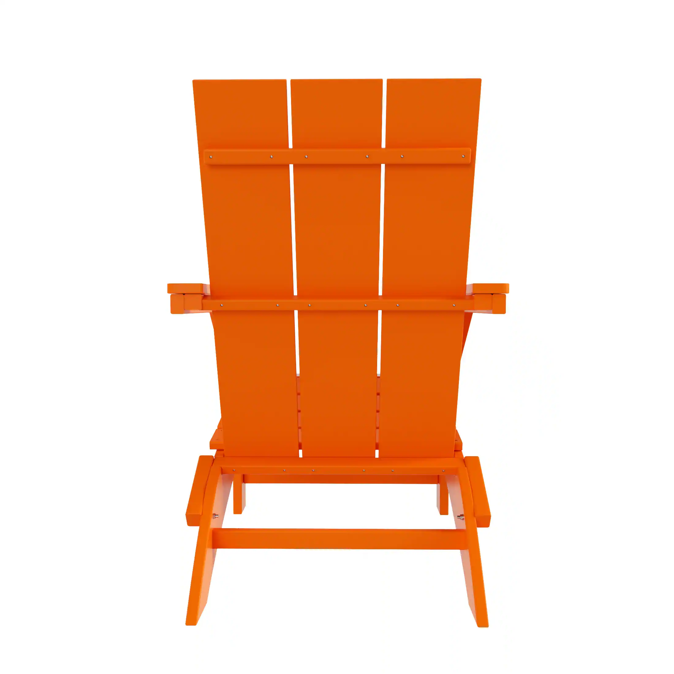 Alt View 2. WestinTrends - WestinTrends Ashore Outdoor HDPE Modern Folding Adirondack Chair - Orange.