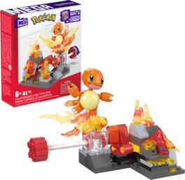 Mega Bloks - Pokemon: Charmander's Fire-Type Spin, 81 Piece Building Toy Set - COLLECTABLES - Multicolor