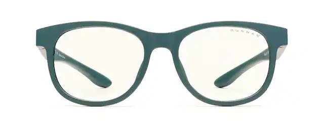 Front. GUNNAR - GUNNAR Computer Glasses - Rush Kids Small, Teal, Clear Lens - Blue Light Blocking, Relieve Dry Eye, Anti Glare - Teal.