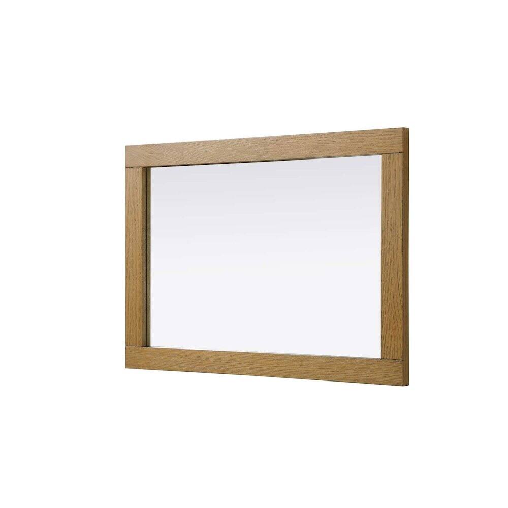 Alt View 1. Elegant Kitchen and Bath - Noah Wooden Rectangle Mirror 22 x 32 in Honey Teak - Honey Teak.