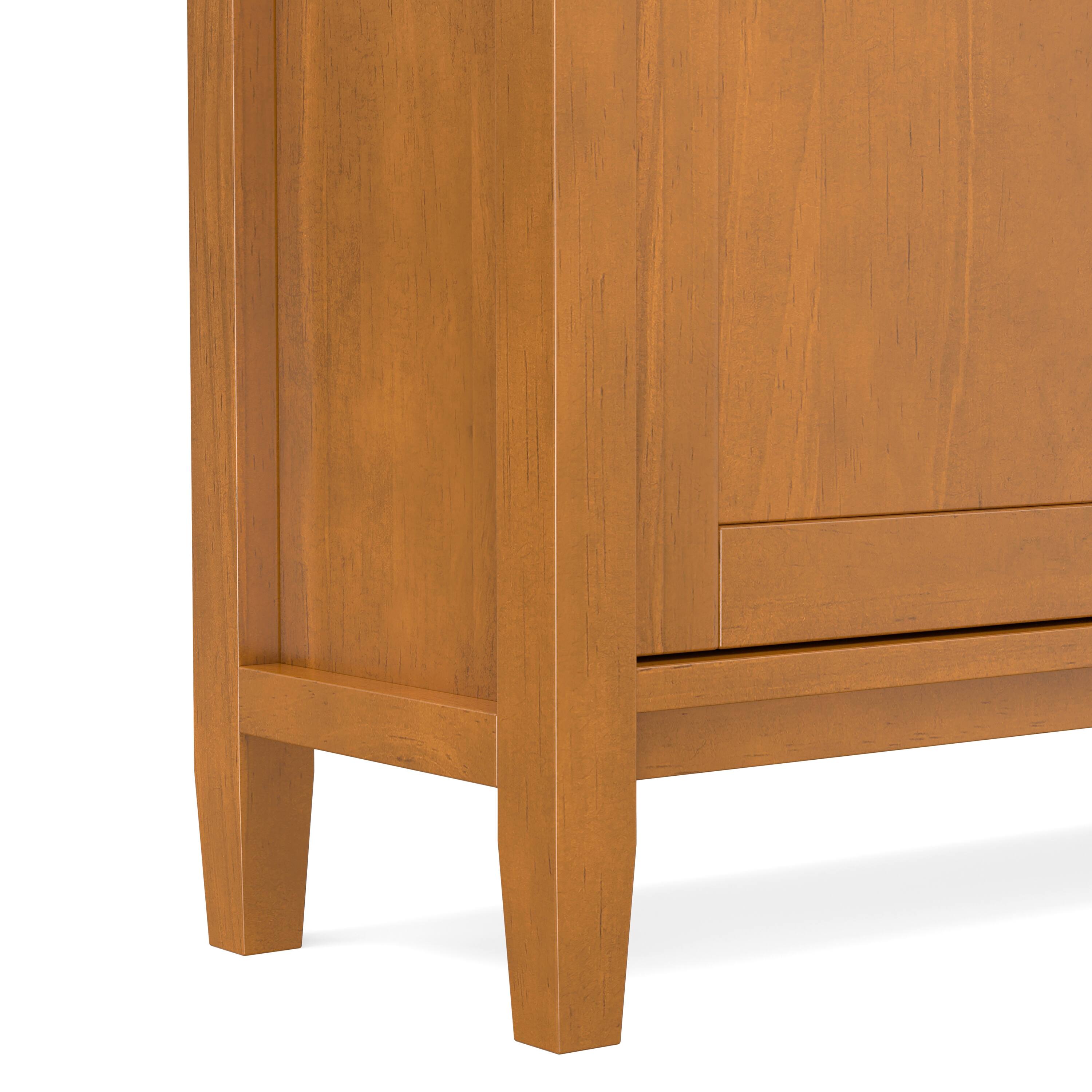 Alt View 6. Simpli Home - Simpli Home Warm Shaker SOLID WOOD 36 inch Wide Transitional Entryway Storage Cabinet in Light Golden Brown - Light Golden Brown.