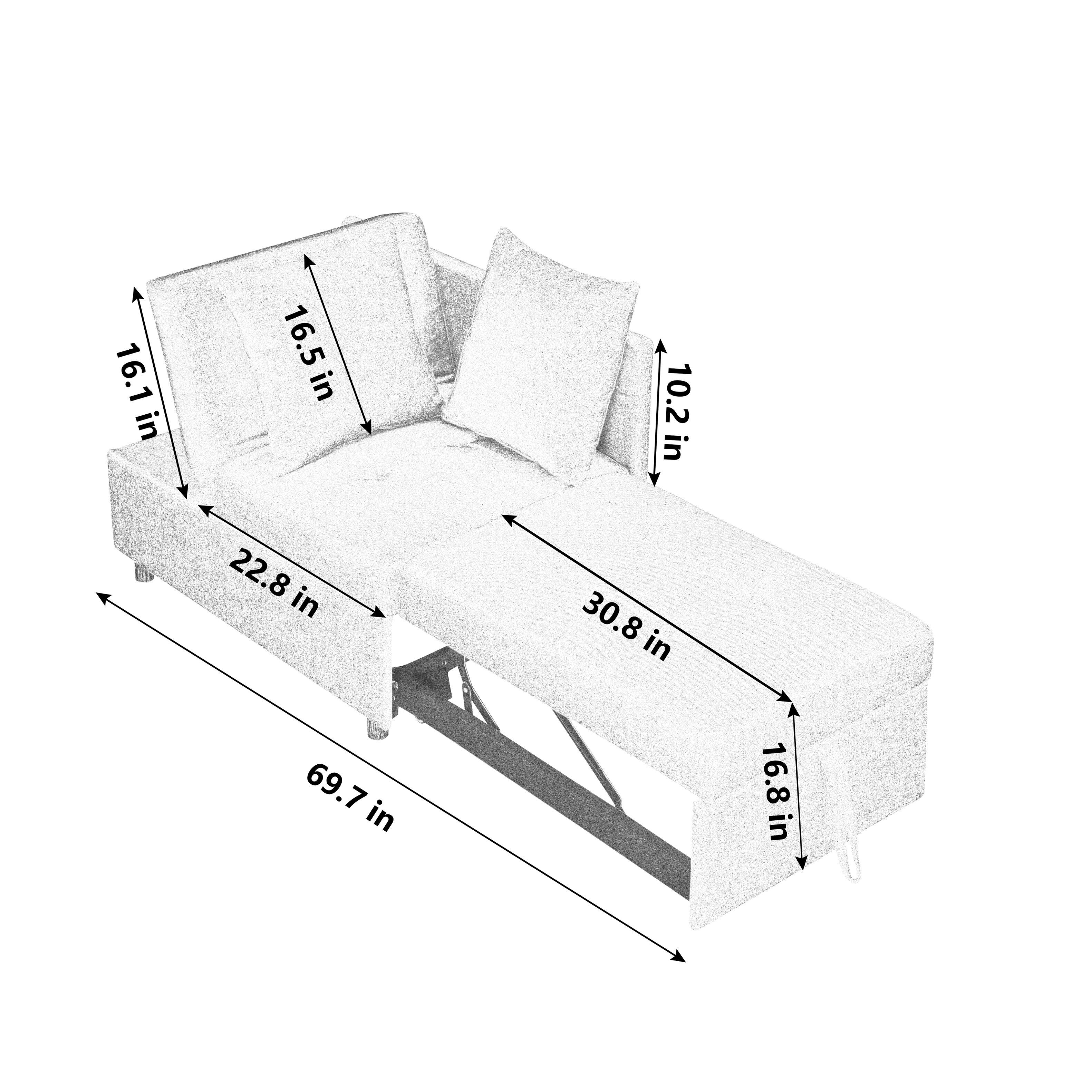 The corrected measurements from the image are:

- 16.1 in
- 16.5 in
- 10.2 in
- 22.8 in
- 30.8 in
- 69.7 in
- 16.8 in