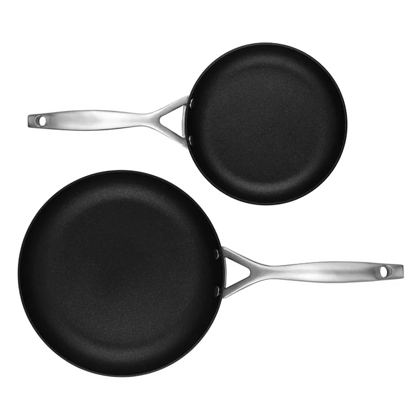 Alt View 1. Scanpan - CS+ 2-Piece Nonstick Fry Pan Set, 8" & 10.25", Stainless Steel, Induction Ready - Silver.