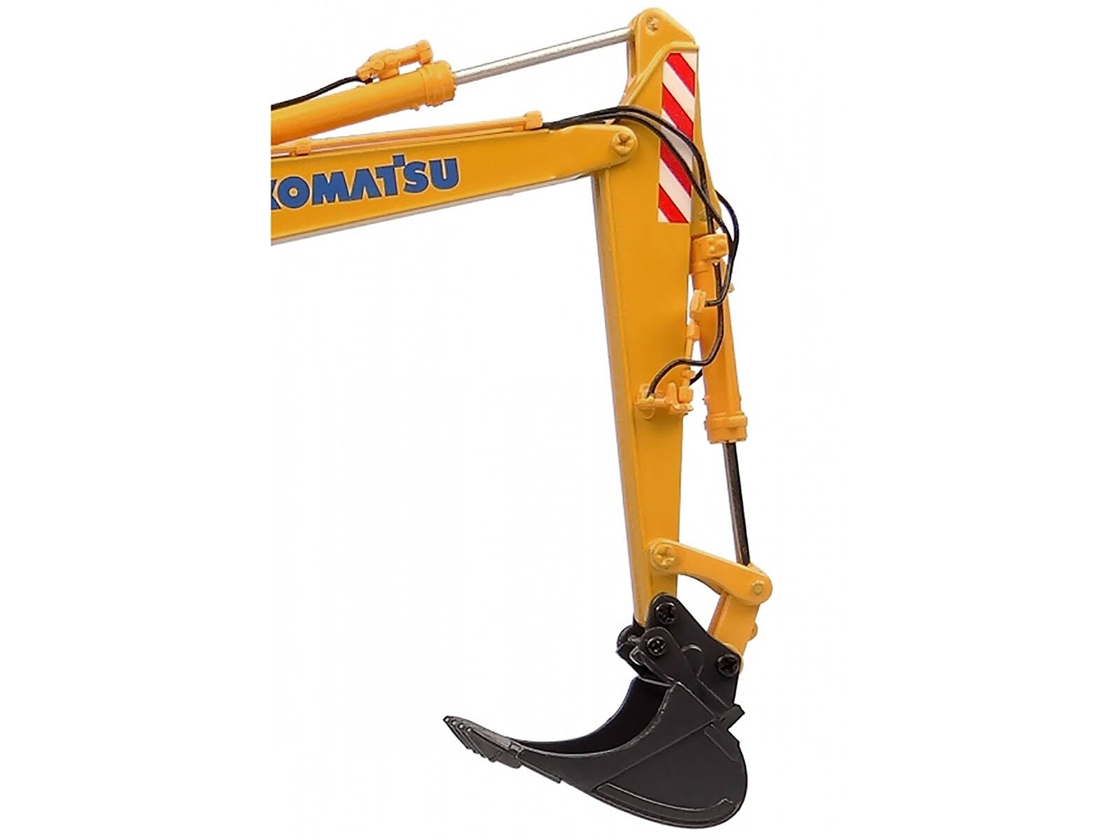 Alt View 6. Universal Hobbies - Komatsu PW148-11 Wheel Loader Yellow with Standard and Clamshell Buckets 1/50 Diecast Model by Universal Hobbies.