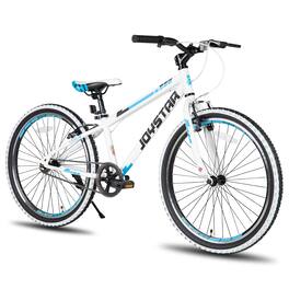 JOYSTAR - Lubbock 24 Inch Kids Bike with 1-Speed, Hardtail Mountain Bike for Kids Ages 9-12 MTB for Boys Girls - White