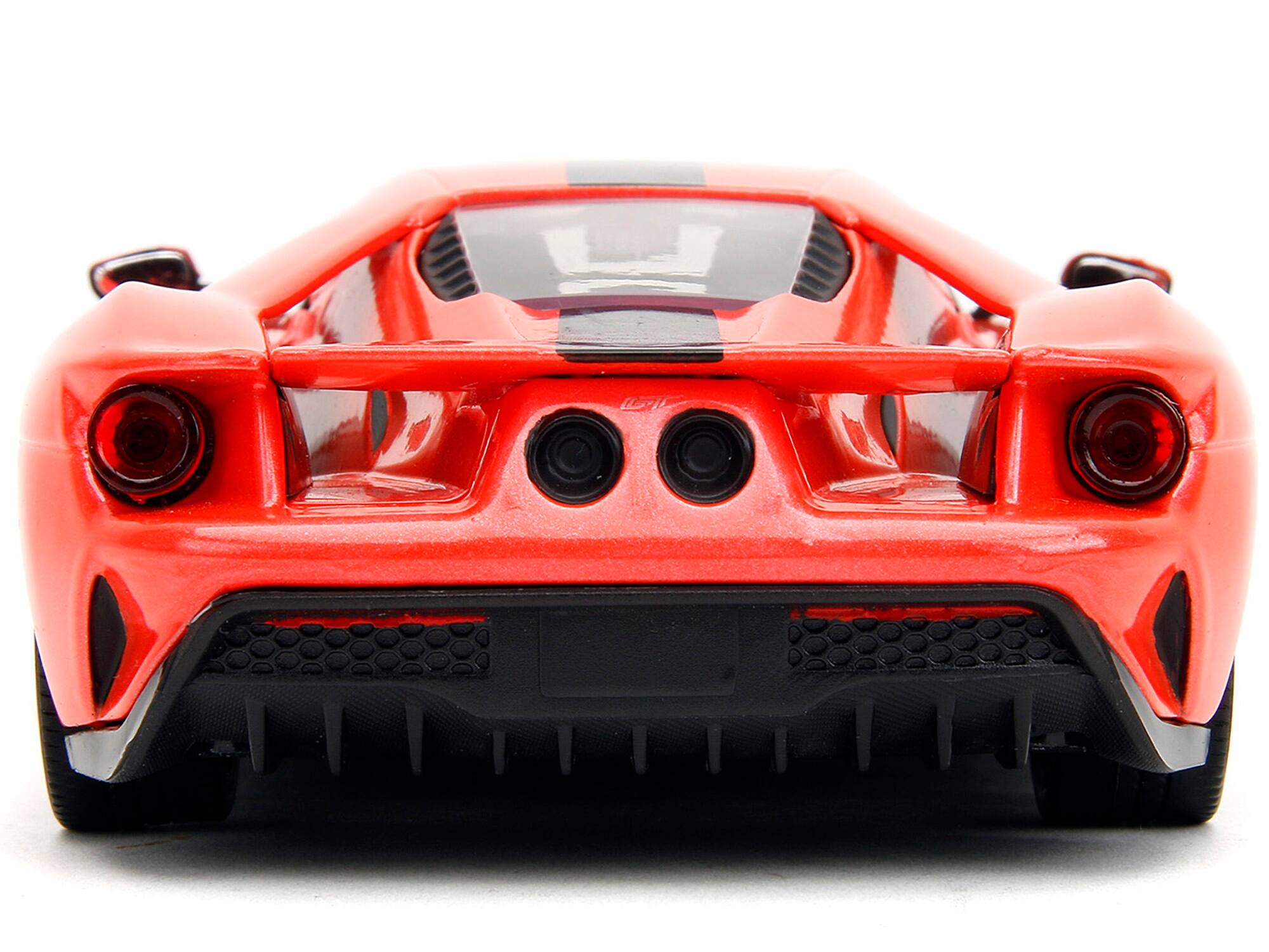 Alt View 6. Jada - 2017 Ford GT Light Red Metallic with Black Stripe "Pink Slips" Series 1/24 Diecast Model Car by Jada.