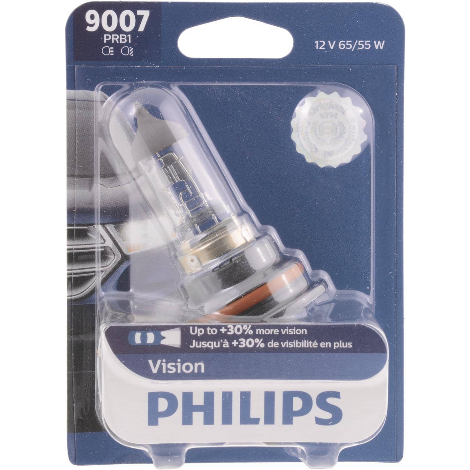 Philips - Vision Halogen High/Low Beam Automotive Bulb 9007PRB2