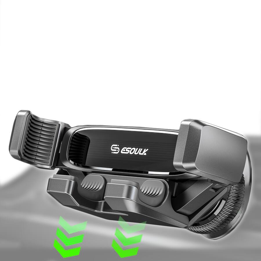 Alt View 5. Esoulk - Gravity Car Air Vent Universal Phone Holder Mount - Black.