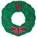 Front. Fan Creations - Oklahoma Sooners 16'' Team Wreath Sign - Green.