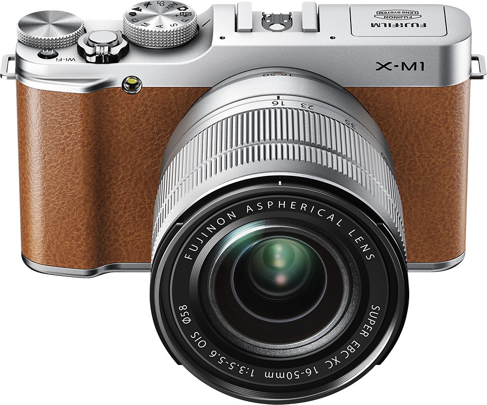 Best Buy: Fujifilm X-M1 Mirrorless Camera with 16-50mm Lens Brown 