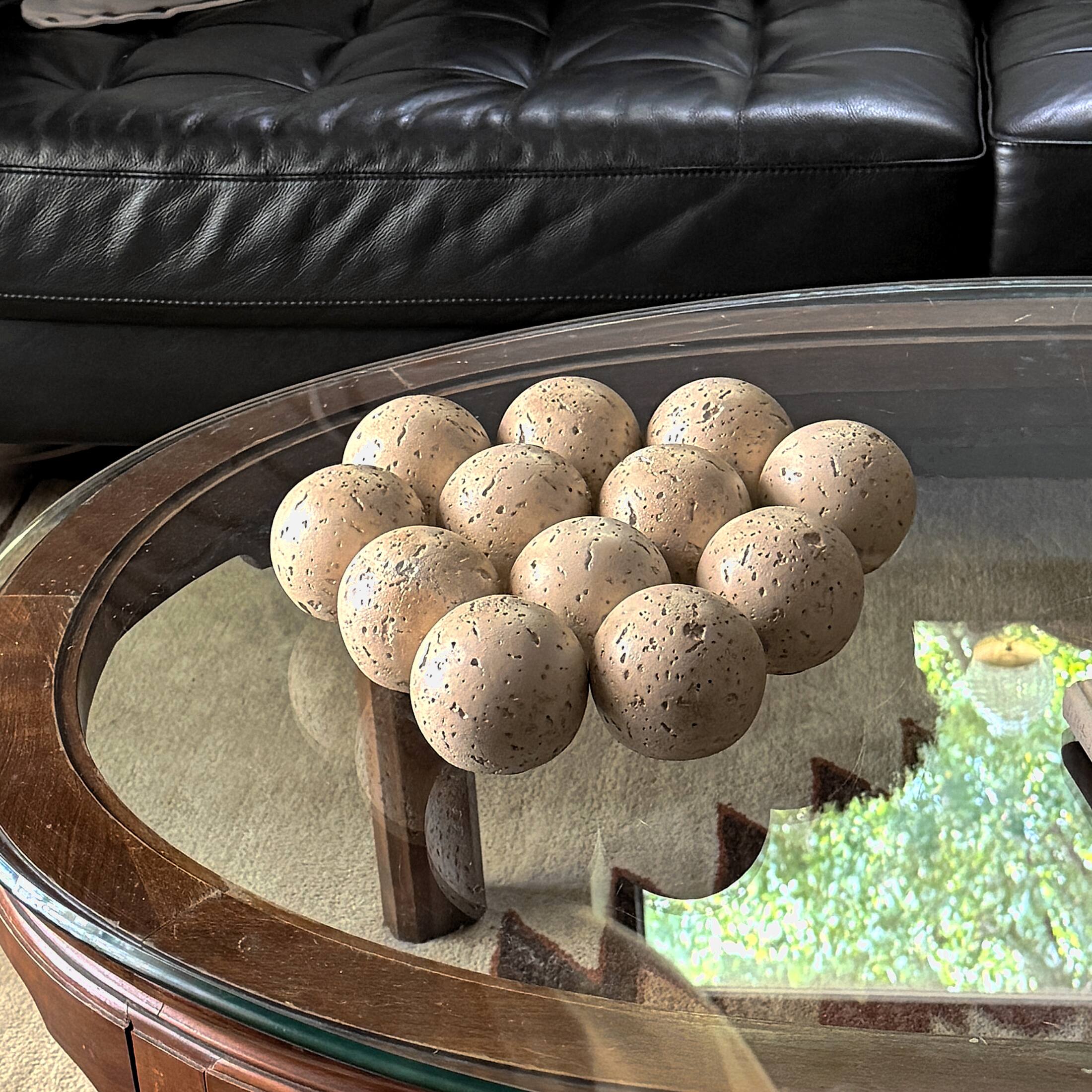 Alt View 3. PD Home & Garden - Set of 12 Beige Cement Decorative Orbs Pitted Spheres 3 Inch Tabletop Accents - Beige.
