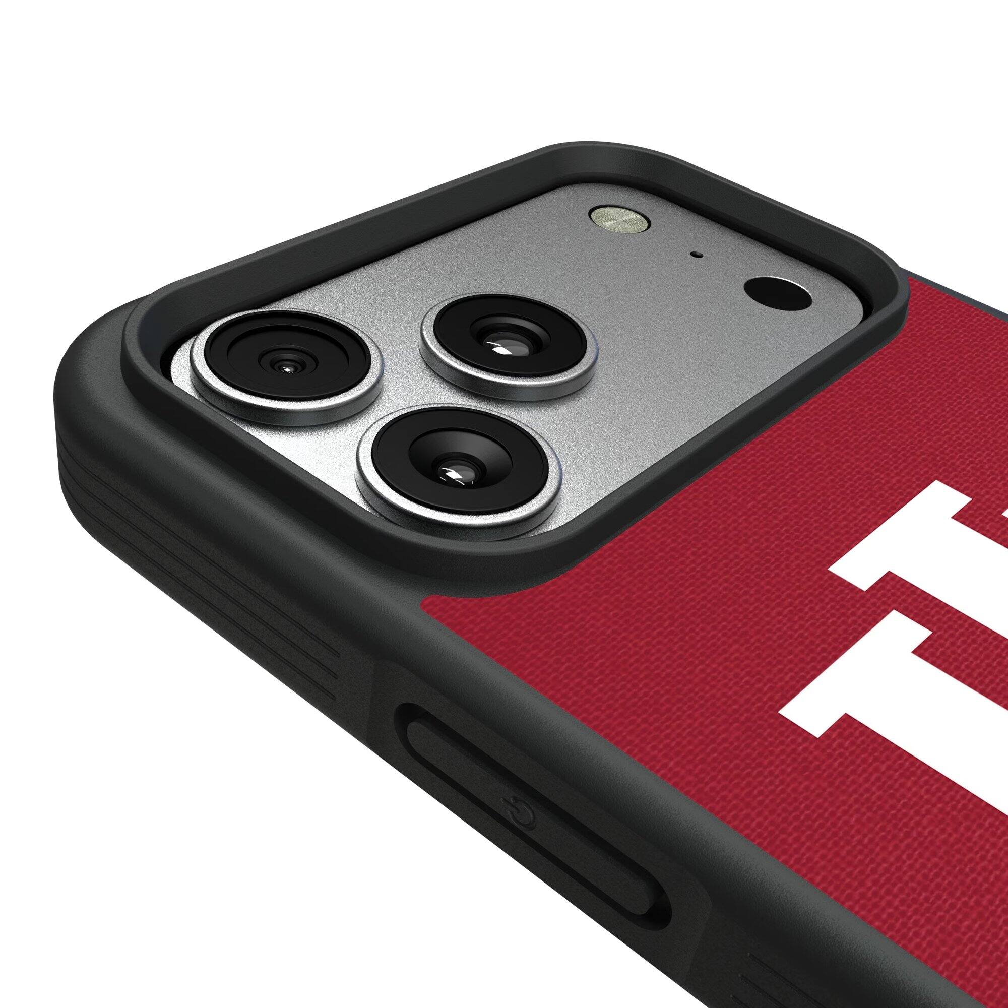 Alt View 2. Keyscaper - Indiana Hoosiers iPhone Solid Design Bump Case - 15 Pro Max - Multicolor.