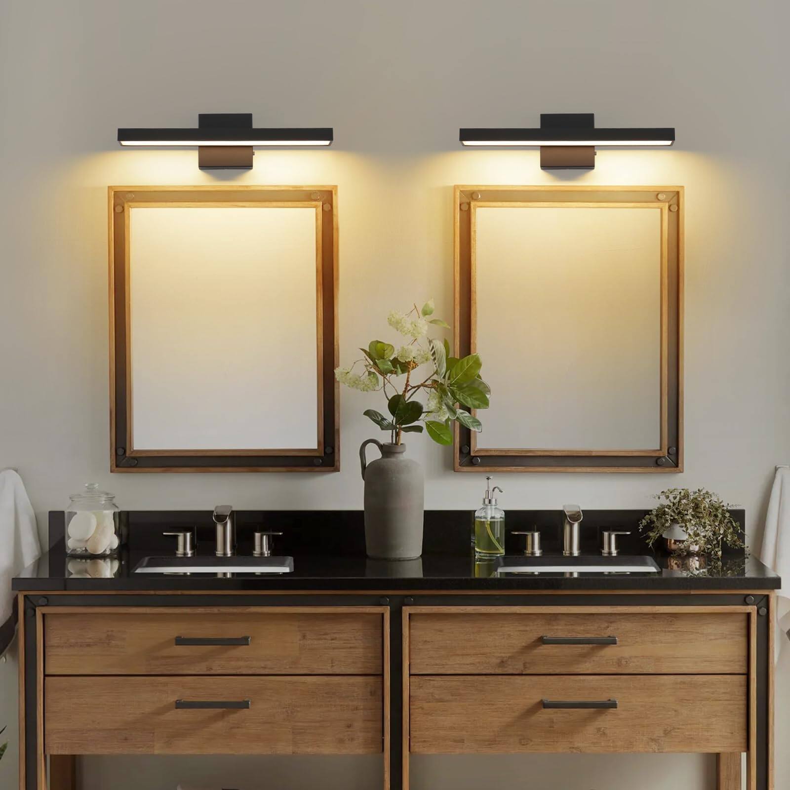 Alt View 5. HM 1810 - Vanity Light For Bathroom cct Dimmable Led Bath Modern Bar Makeup Mirror Inch w - Brushed Nickel-5CCT 16.53 Inch Long.