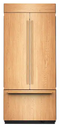 KitchenAid - 36" wide 20.8 cu. ft. Built-In Panel-Ready (not included) French Door Bottom Mount Refrigerator with Platinum Interior - Custom Panel Ready