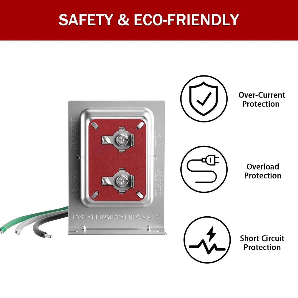 SAFETY & ECO-FRIENDLY

- Over-Current Protection
- Overload Protection
- Short Circuit Protection

INSTALL IN METAL BOX ONLY

CLASS 2
CLASS B