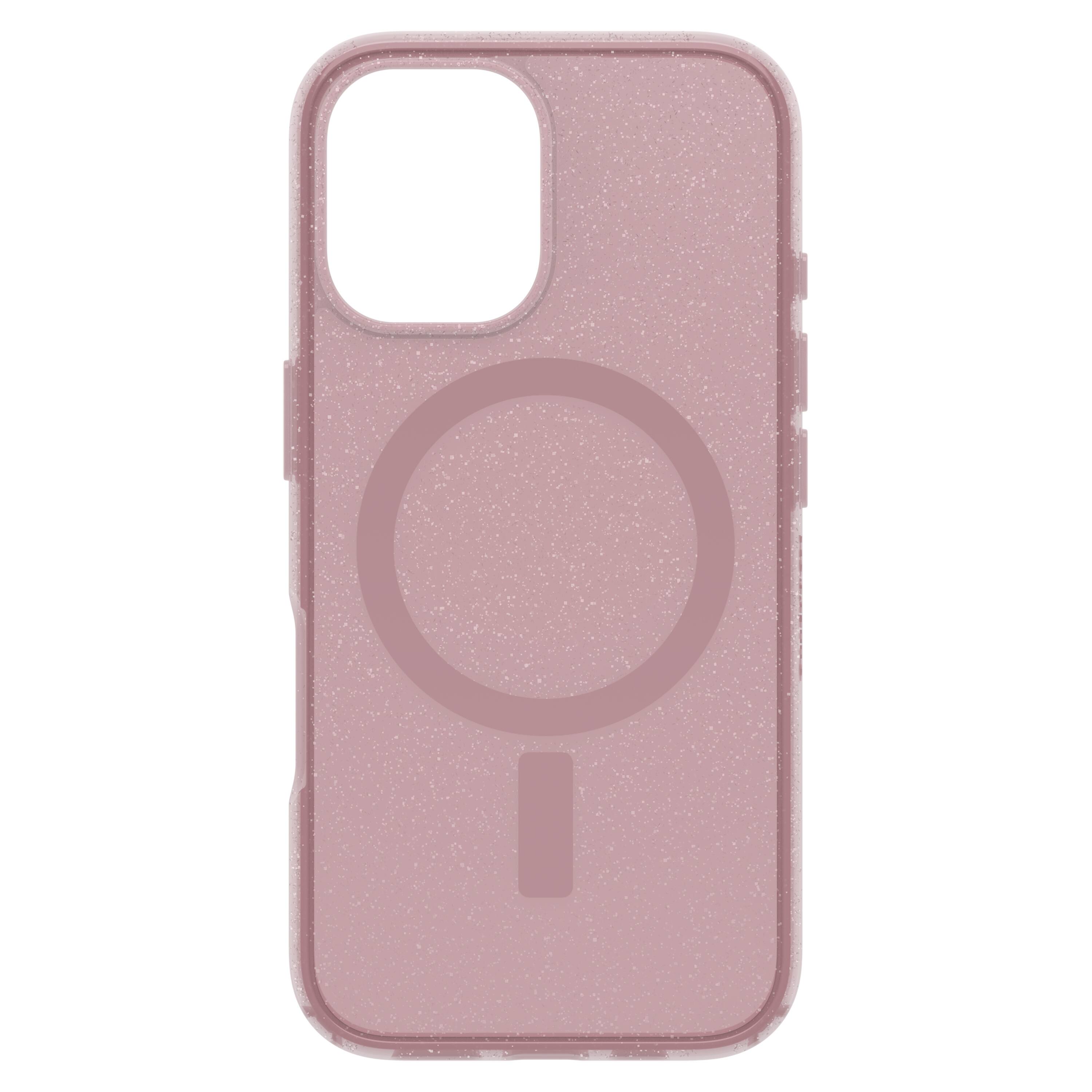 Angle. OtterBox - Symmetry Series Hard Shell for MagSafe for Apple iPhone 16 - Foxberry Pink.