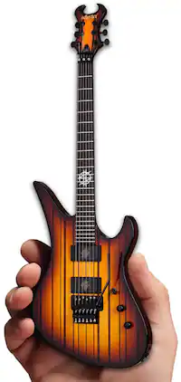 Avenged Sevenfold - Axe Heaven Synyster Gates FR USA Signiture Schecter Sunburst Mini Guitar SG-662 - COLLECTIBLES - Multicolor