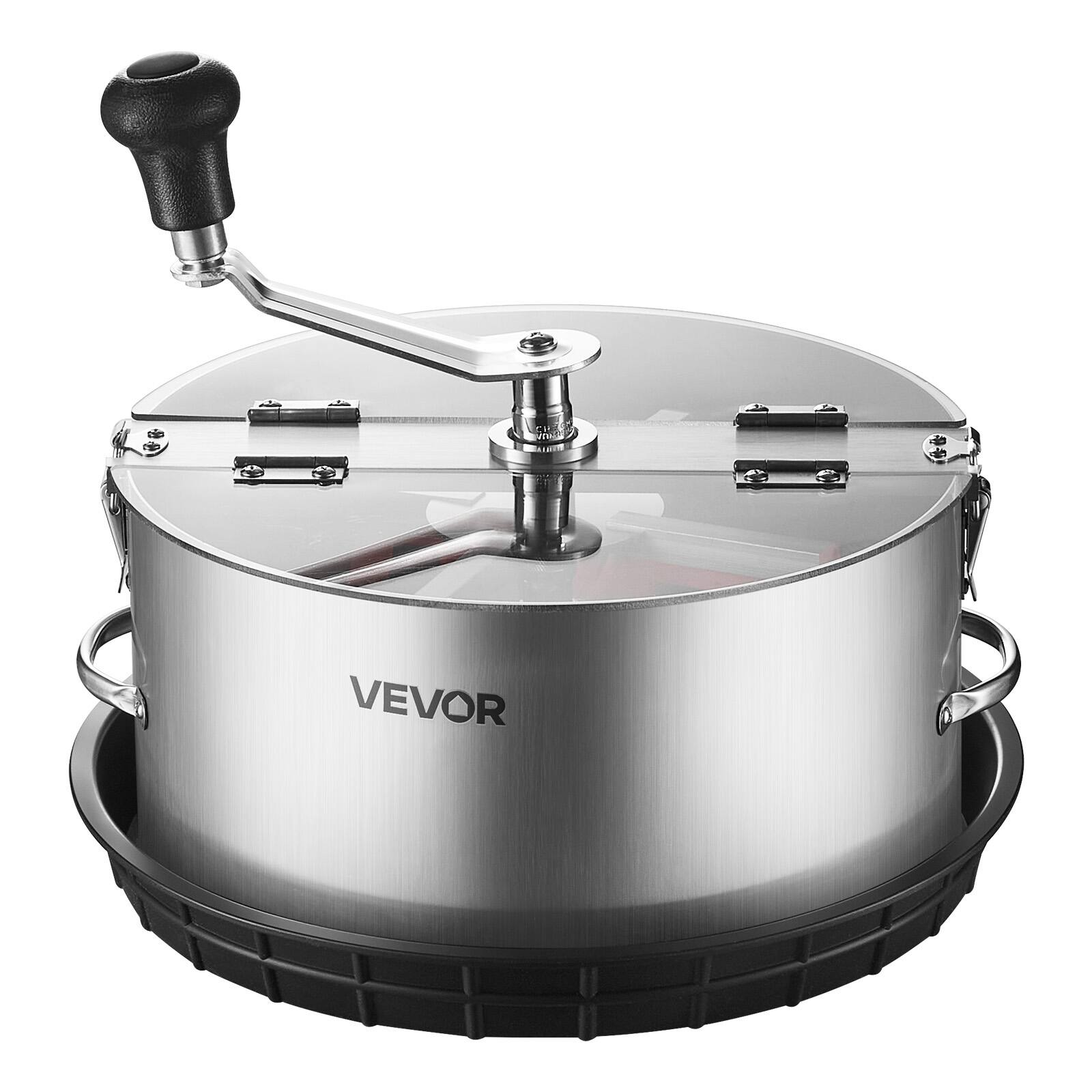 Front. VEVOR - Manual Bud Leaf Trimmer, 12 in Reaper Bowl Bud Trimmer with Stainless Steel Blades, Visual Cutting - Silver.