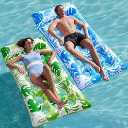 Joyfy - 2 Packs Inflatable Pool Lounger (Blue, Green)