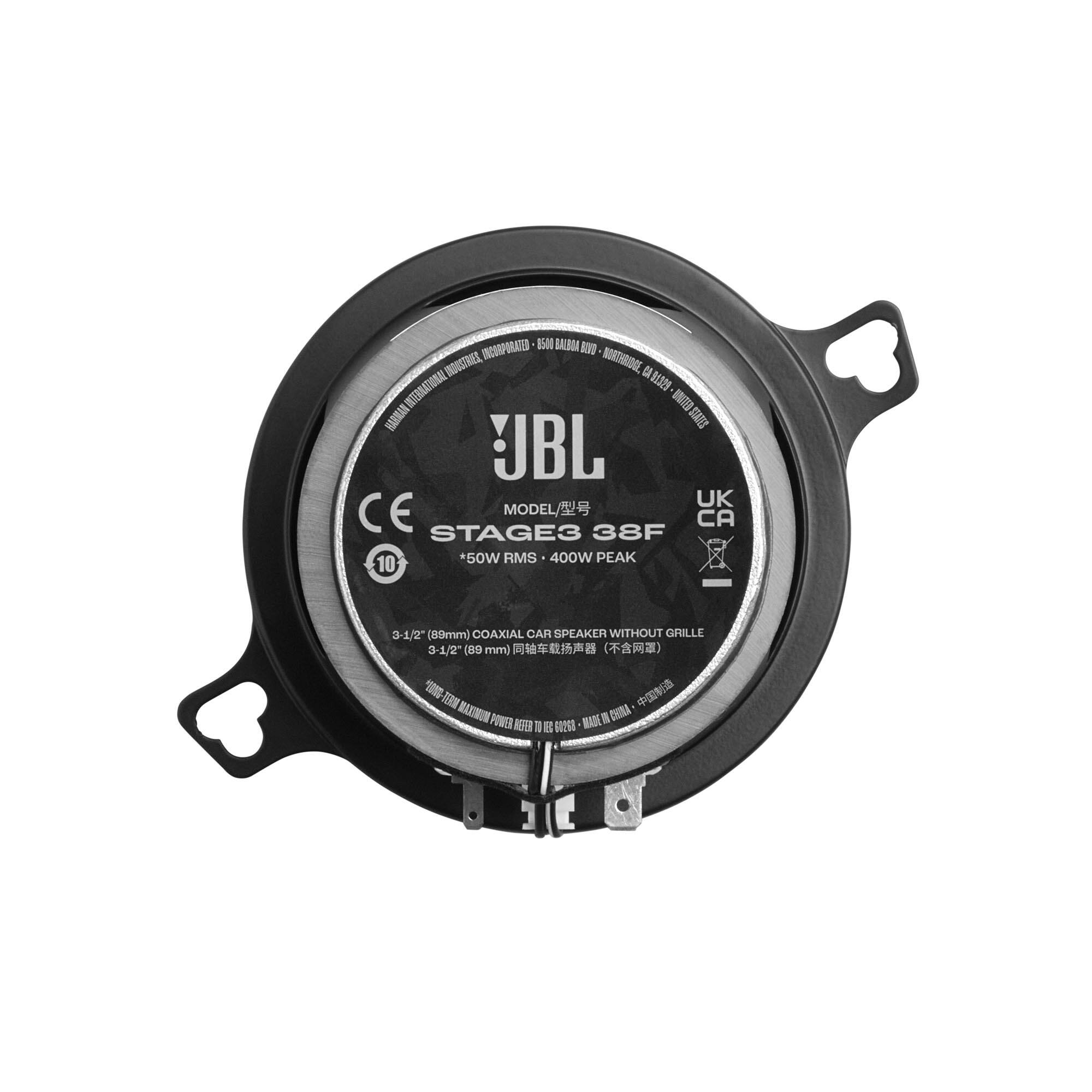 INCORPORATED E5 BAIDOA I INDUSTREL NORTHDOE, INTERNATIONAL  
WTDD NARKAN SME UBL UK CE MODEL/  
CA STAGE3 38F +50W RMS 400W PEAK 10 - 3-1/2" (89mm) COAXIAL CAR SPEAKER WITHOUT GRILLE 3-1/2" (89 mm)  
MA POOER MAN I DIRA NETEN 1 E OS