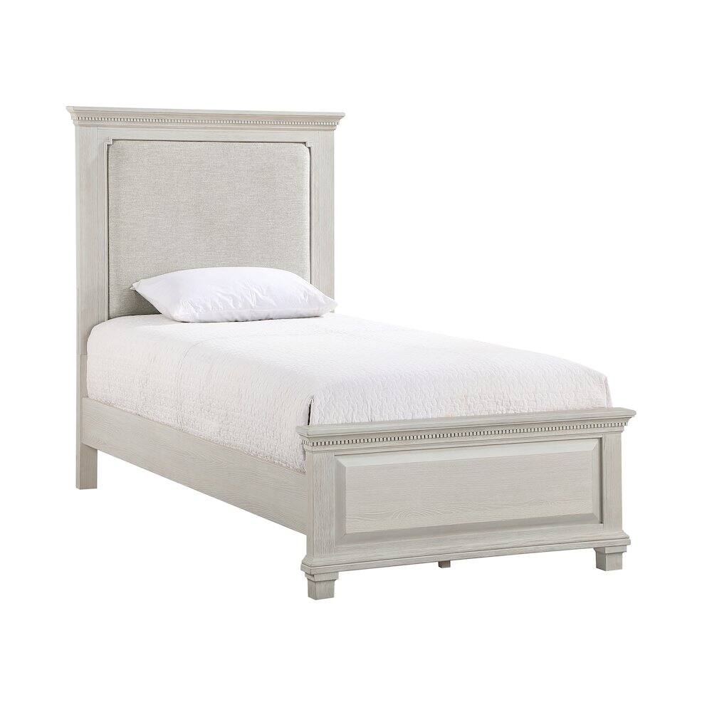 Alt View 1. New Classic Furniture - Silver Sands Wood Twin Size Panel Bed in Gray - Gray.