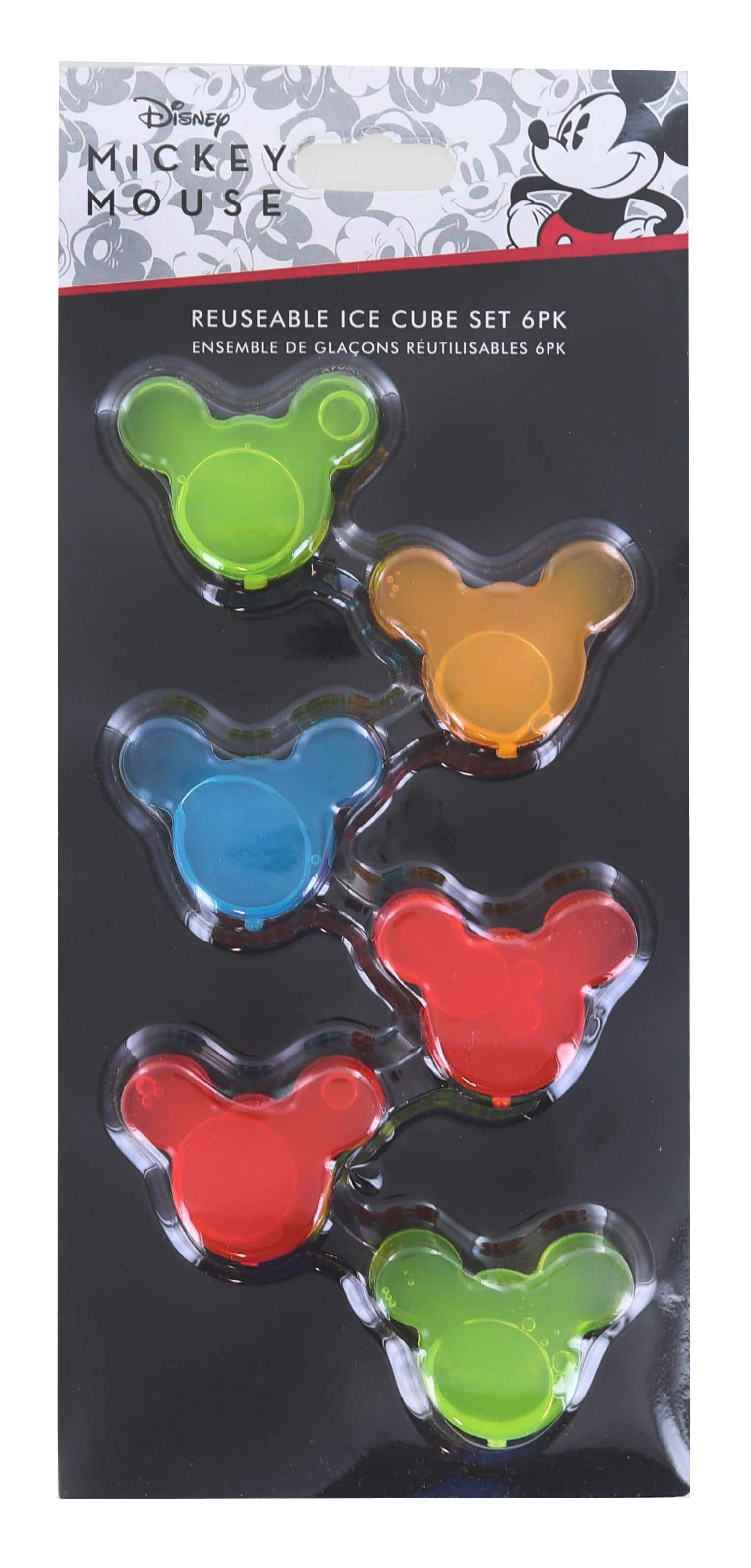 Disney - Mickey Mouse 6 Piece Reuseable Ice Cube Set - Black