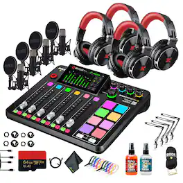 RODE - RODECaster Pro II + Headphones + Podcast Microphone + Mic Arm Stand + More (Bundle)