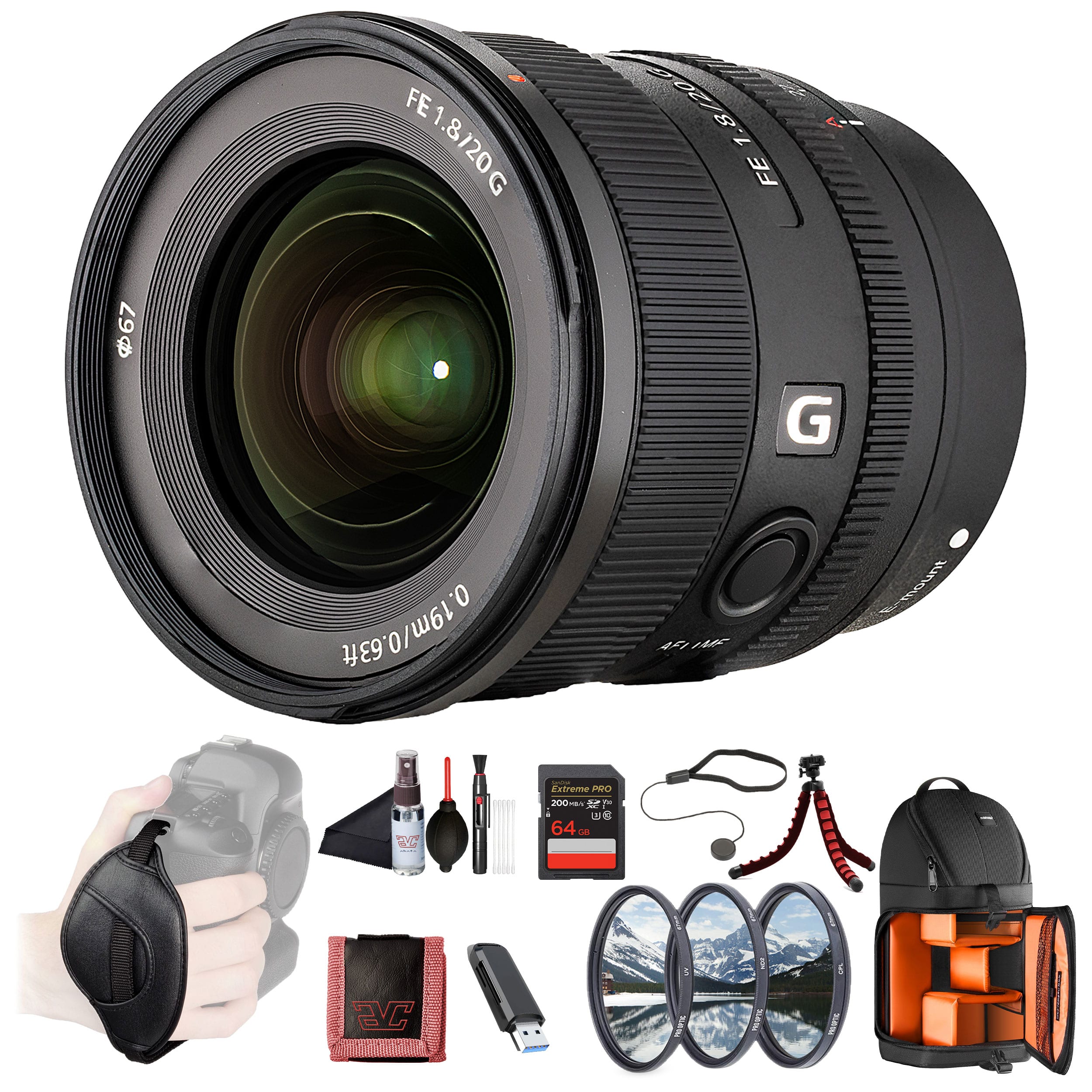 67
FE 1.8/20G
1.8/20G FE G
19m/0.63ft 10.63ft
AFI IMF
E-mount
elc
Extreme PRO 200 64G 38
V

ACCH An PRO-OPTIC OUTO-GRA
STEUM 100 auto-200