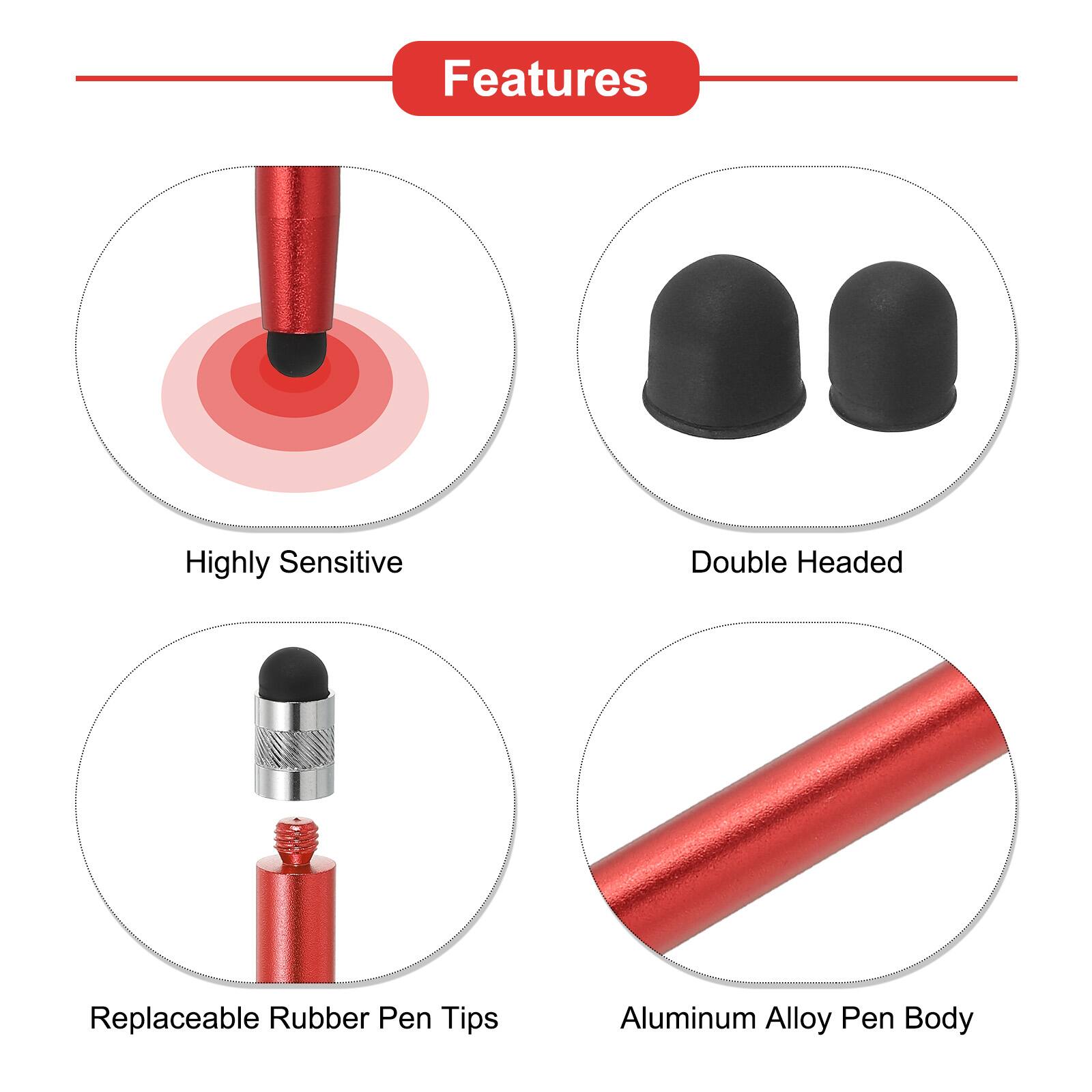 Features

- Highly Sensitive
- Double Headed
- Replaceable Rubber Pen Tips
- Aluminum Alloy Pen Body